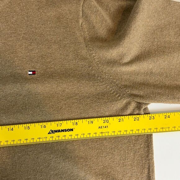 Tommy Hilfiger Cotton Cashmere V-neck Sweater L - Picture 5 of 8